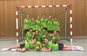 Mannschaftsfoto der D-Jugend weiblich des TSV Wartenberg